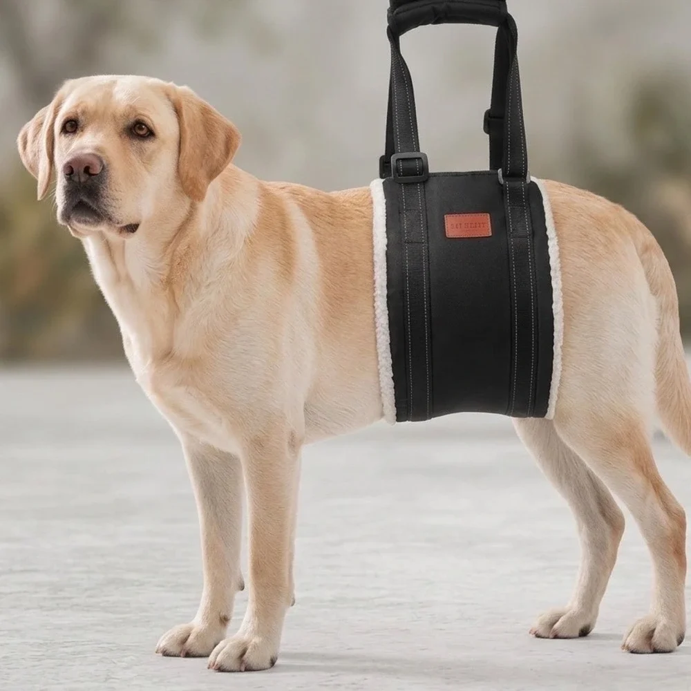 Gorpcore Utilitarian Dog Lift Sling Fleece Lined Loobani Pet Large Navy Blue